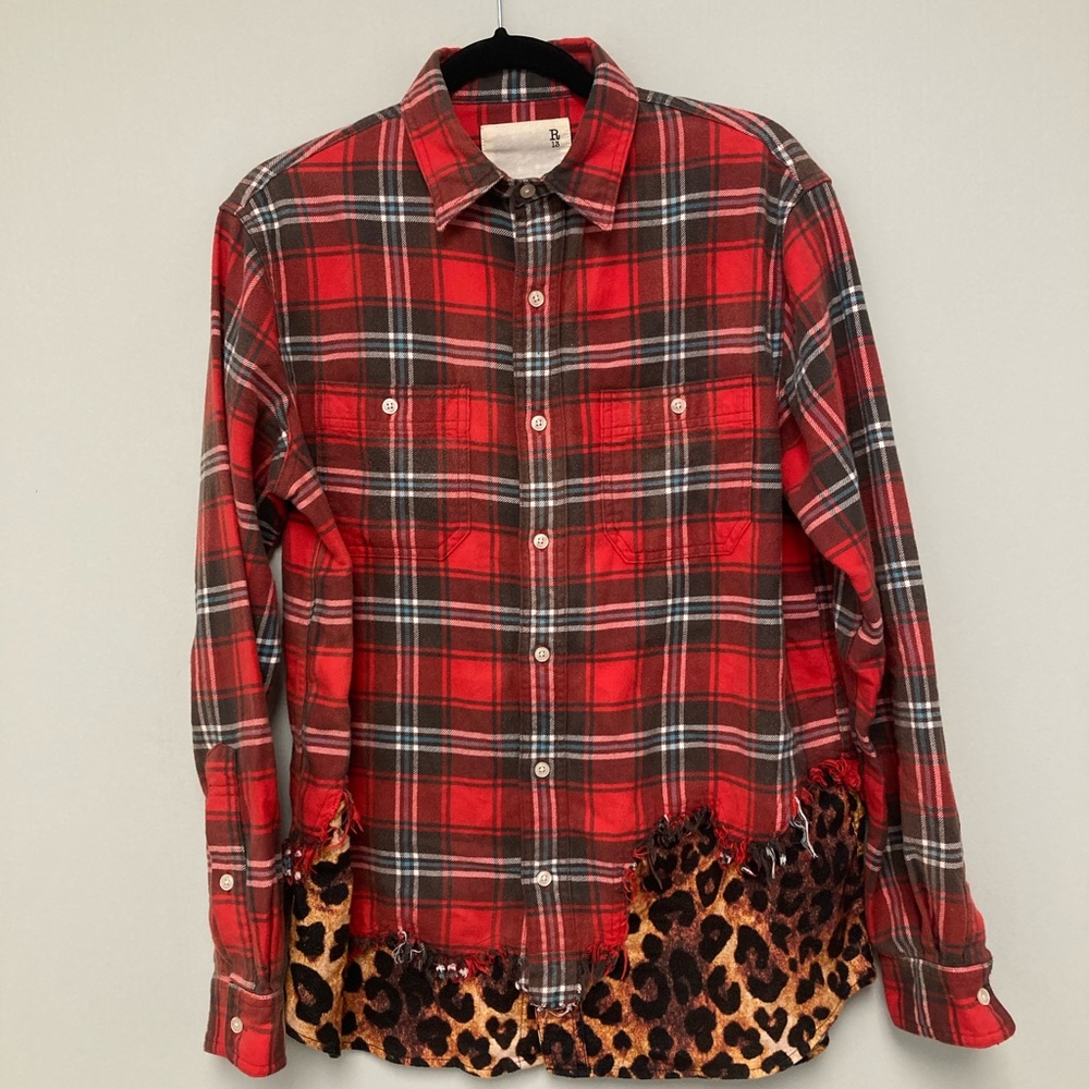 R13 Tattered Hem Shirt. Size small. - Picture 3 of 11